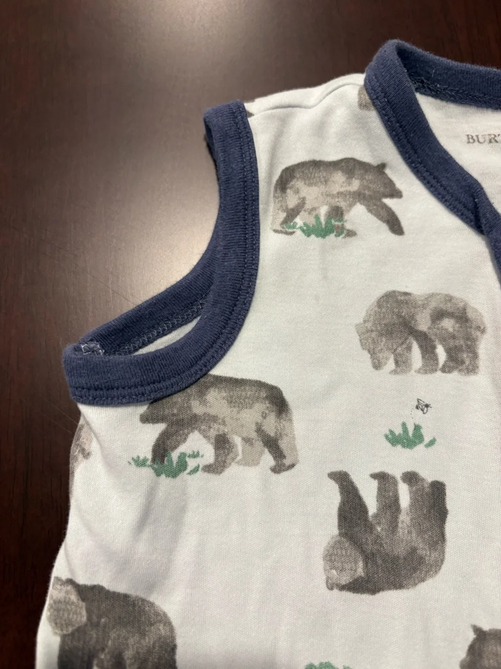 Burt’s bees beekeeper baby sleep sack medium 6-12 months bear print